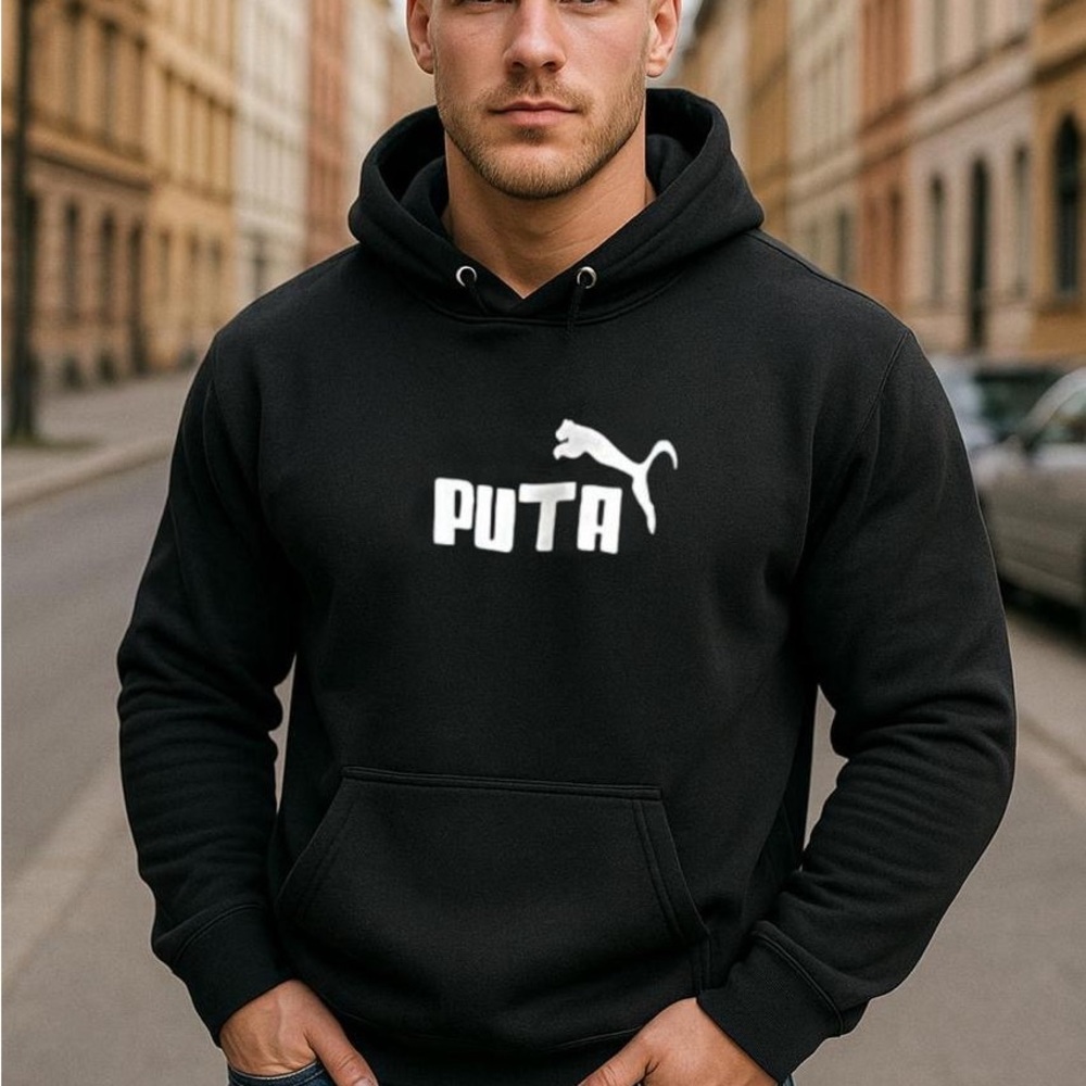 Puta unisex Black Hoodie.